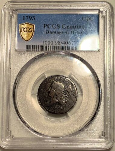 1793 Liberty Cap Half Cent PCGS Good Details Surface, Strike & Color TruView - Fresh Stock Dated December 2025