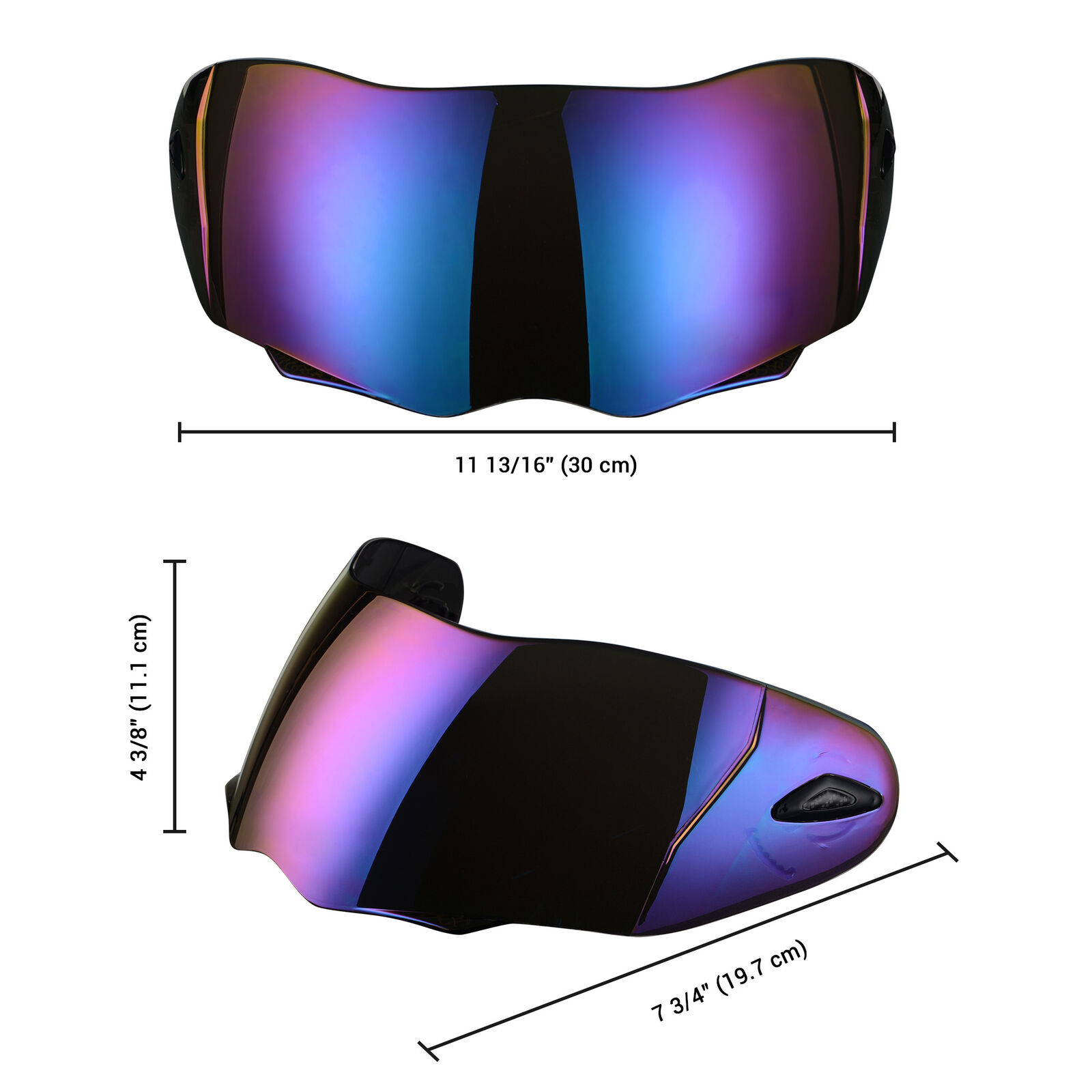 AHR RUN-M Replacement Flip Up Helmet Front Visor Solid PC Face Shield - Fresh Stock Dated February 2026