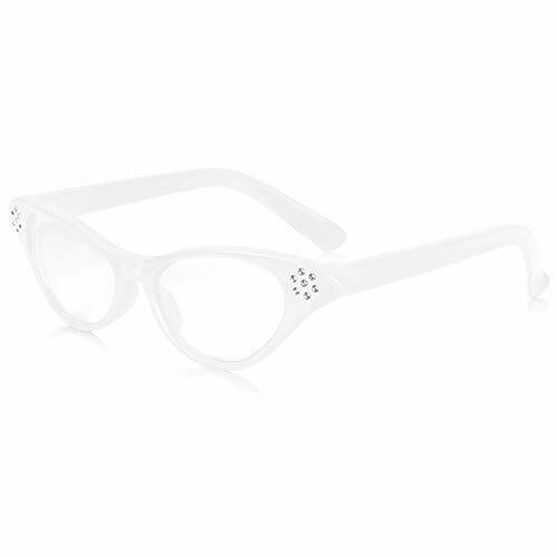6 Pairs Cat Eye Glasses Costume Cat eye Sunglasses with Rhinestones For 50's - Fresh Stock Dated February 2026
