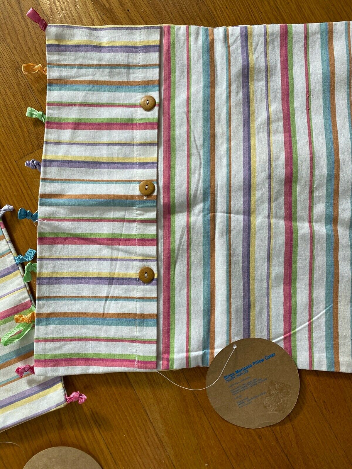 NEW NWT Pottery Barn PB Teen Stripe Mariposa Butterfly Pillow Cover Sham Lot Set - Fresh Stock Dated December 2025