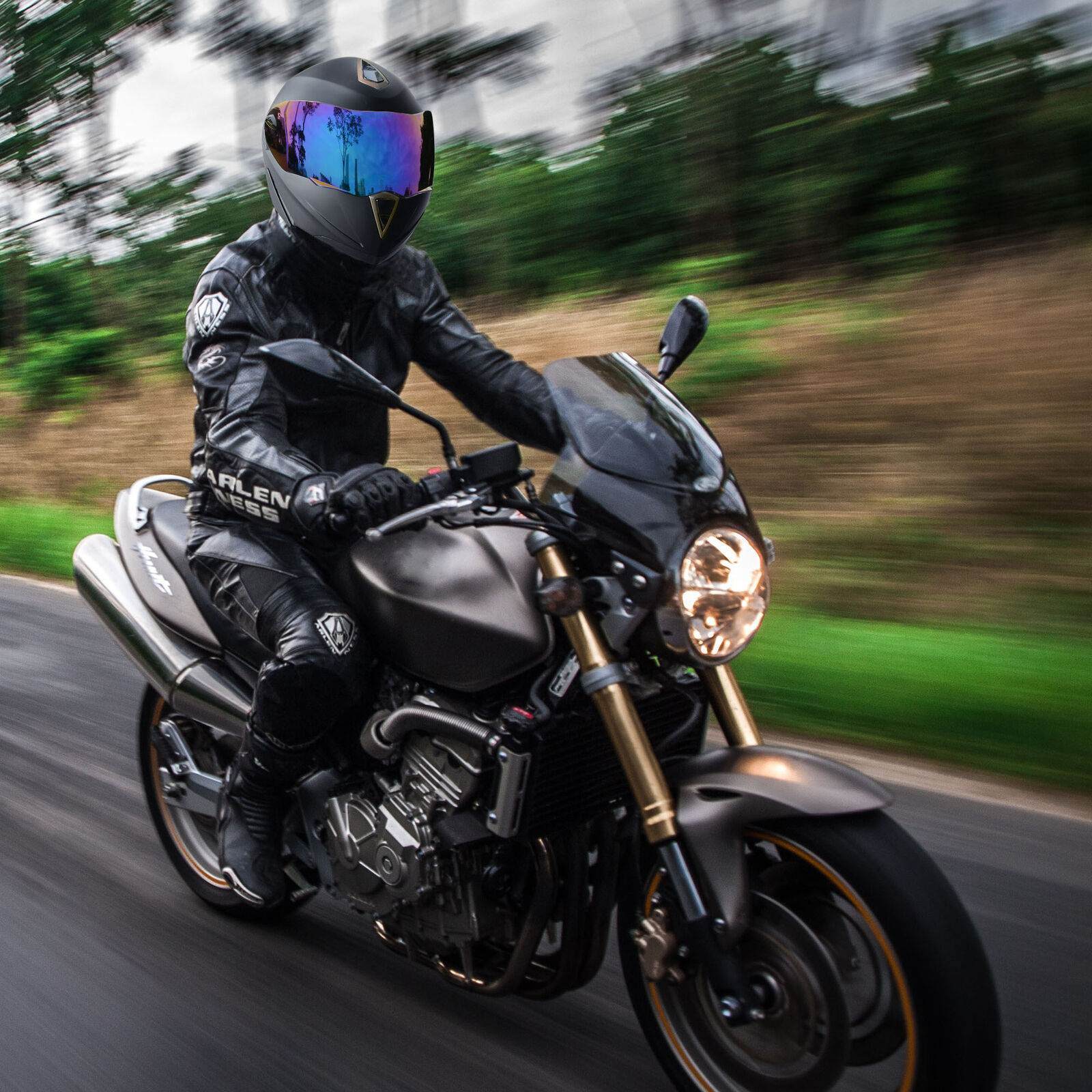 AHR RUN-M Replacement Flip Up Helmet Front Visor Solid PC Face Shield - Fresh Stock Dated February 2026