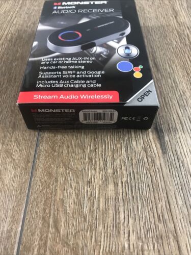 Monster Bluetooth Audio Receiver | WAB9-1008-BLK - Fresh Stock Dated December 2025