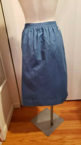 Vtg IZOD for Her LACOSTE Blue Cotton Skirt SzM, Pockets, Roomy - Fresh Stock Dated February 2026