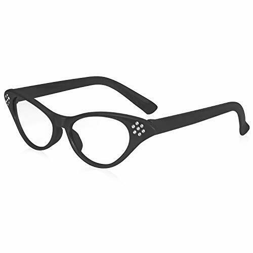6 Pairs Cat Eye Glasses Costume Cat eye Sunglasses with Rhinestones For 50's - Fresh Stock Dated February 2026