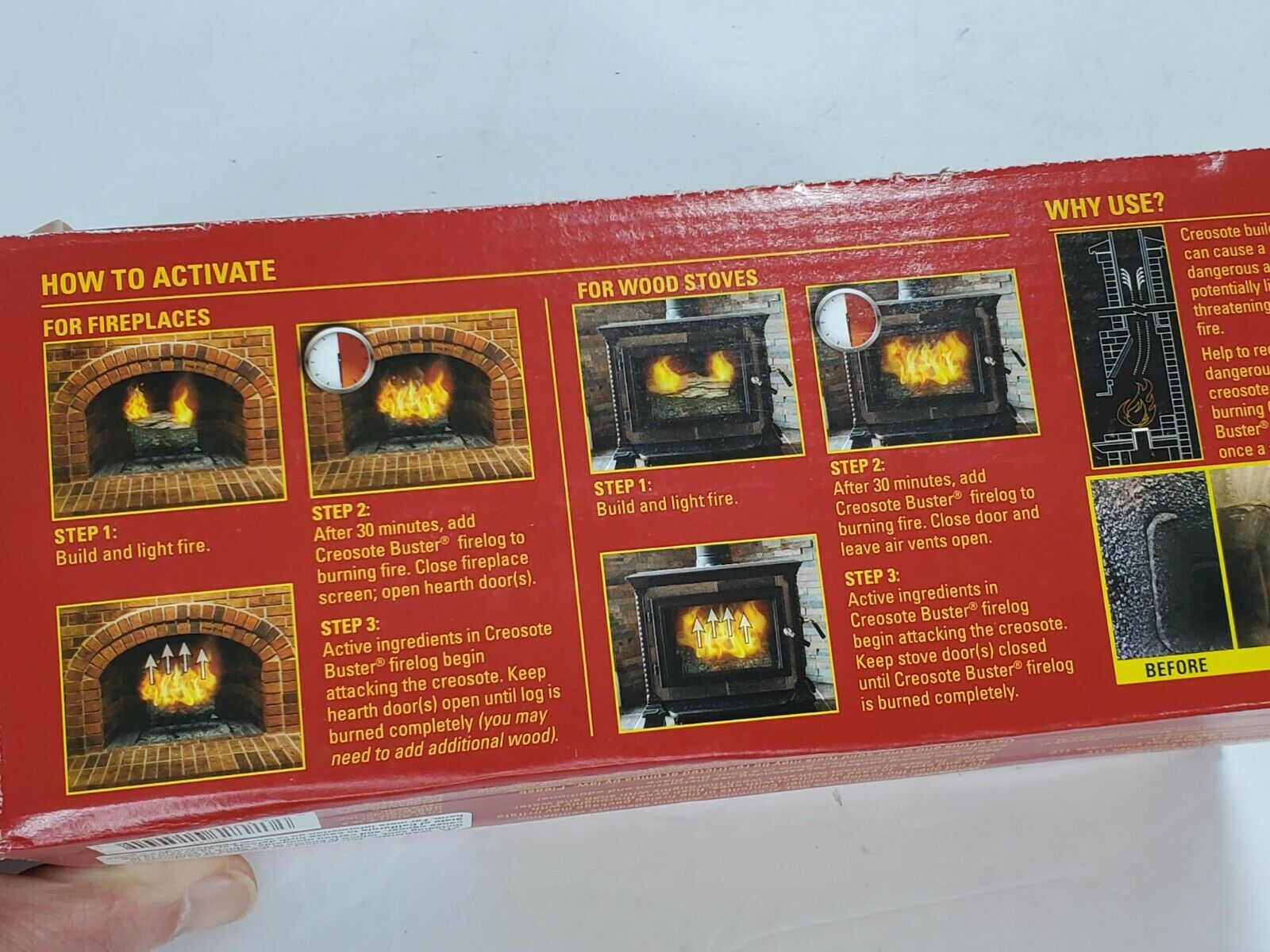 Pine Mountain Creosote Buster Chimney Cleaning Fire Log LOT OF 2 - Fresh Stock Dated December 2025