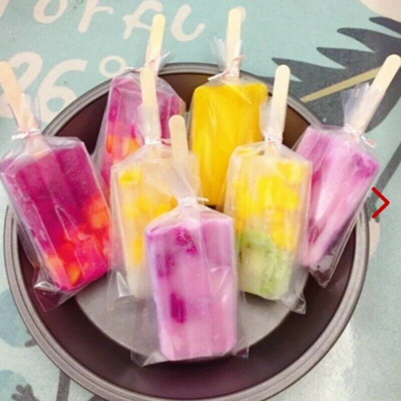 Plastic Ice Cream Bags Transparent Popsicle Bag Practical Storage Bags - Fresh Stock Dated February 2026