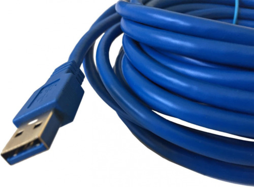 AYA 15Ft. (15 Feet) USB 3.0 SuperSpeed Male A to Female A Extension Blue - Fresh Stock Dated February 2026