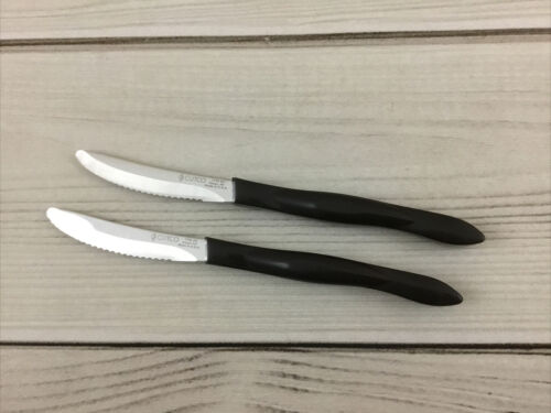 CUTCO Steak Knives 1759 KD LOT OF 2 Classic Serrated Brown Handle Made in USA - Fresh Stock Dated December 2025