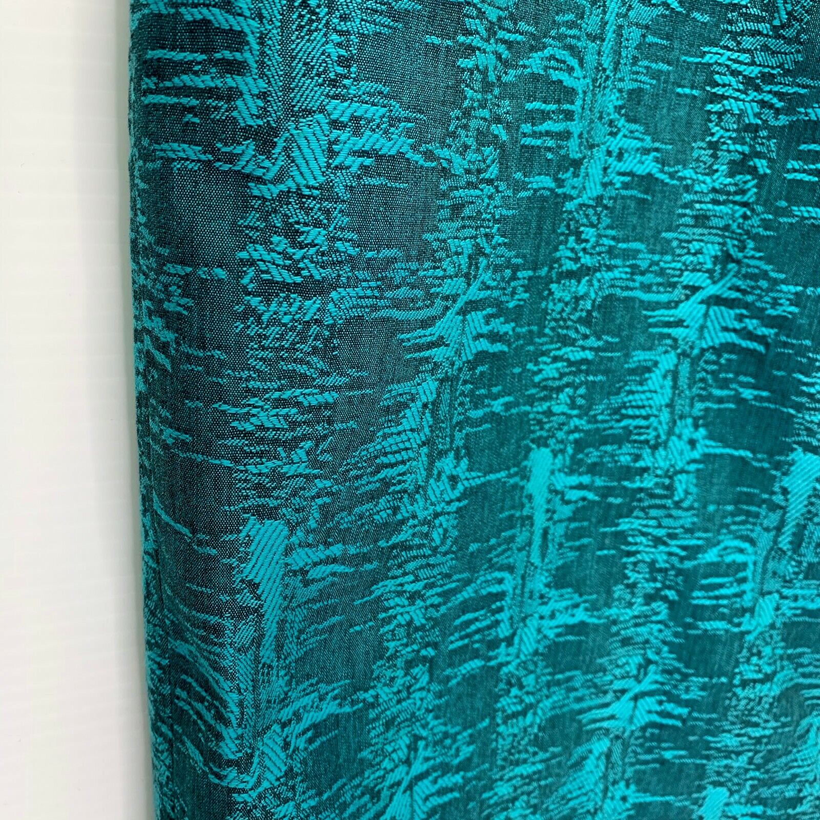 Esprit Pencil Skirt 9 - 10 Vintage 90s Era Teal Cotton Italian Jacquard Lined - Fresh Stock Dated March 2026