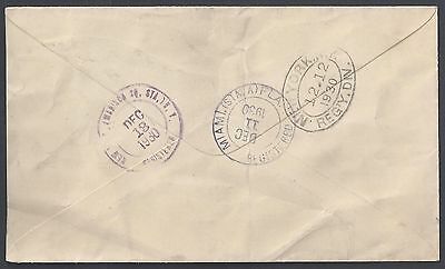 JAMAICA 1930 EARLY AIR MAIL REGISTERED COVER OVAL KINGSTON TO NY VIA MIAMI STATI - Fresh Stock Dated December 2025