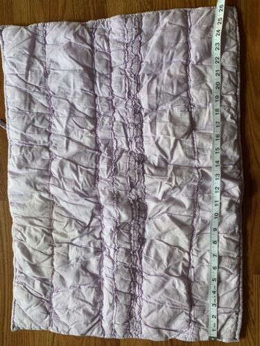 Pottery Barn Kids Standard Size Ruched Pillow Sham Pale Lilac 100% Cotton L3 - Fresh Stock Dated December 2025