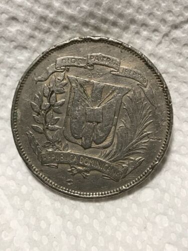 1968 Dominican Republic 1/2 Peso Coin FN990 - Fresh Stock Dated December 2025