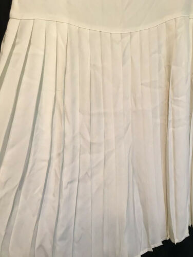 Vtg Escada Ivory Pleated Maxi Skirt Womens 42 US L Accordion Acetate W Germany - Fresh Stock Dated February 2026