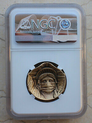 NGC PF70 2020 China Antiqued Medals Set - Fight Virus (Statue Liberty, Signed) - Fresh Stock Dated February 2026