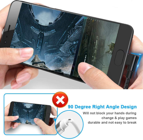 3 Pack aceyoon 1ft USB C 90 Degree Cable Braided Right Angle USB C 30cm L Type c - Fresh Stock Dated February 2026