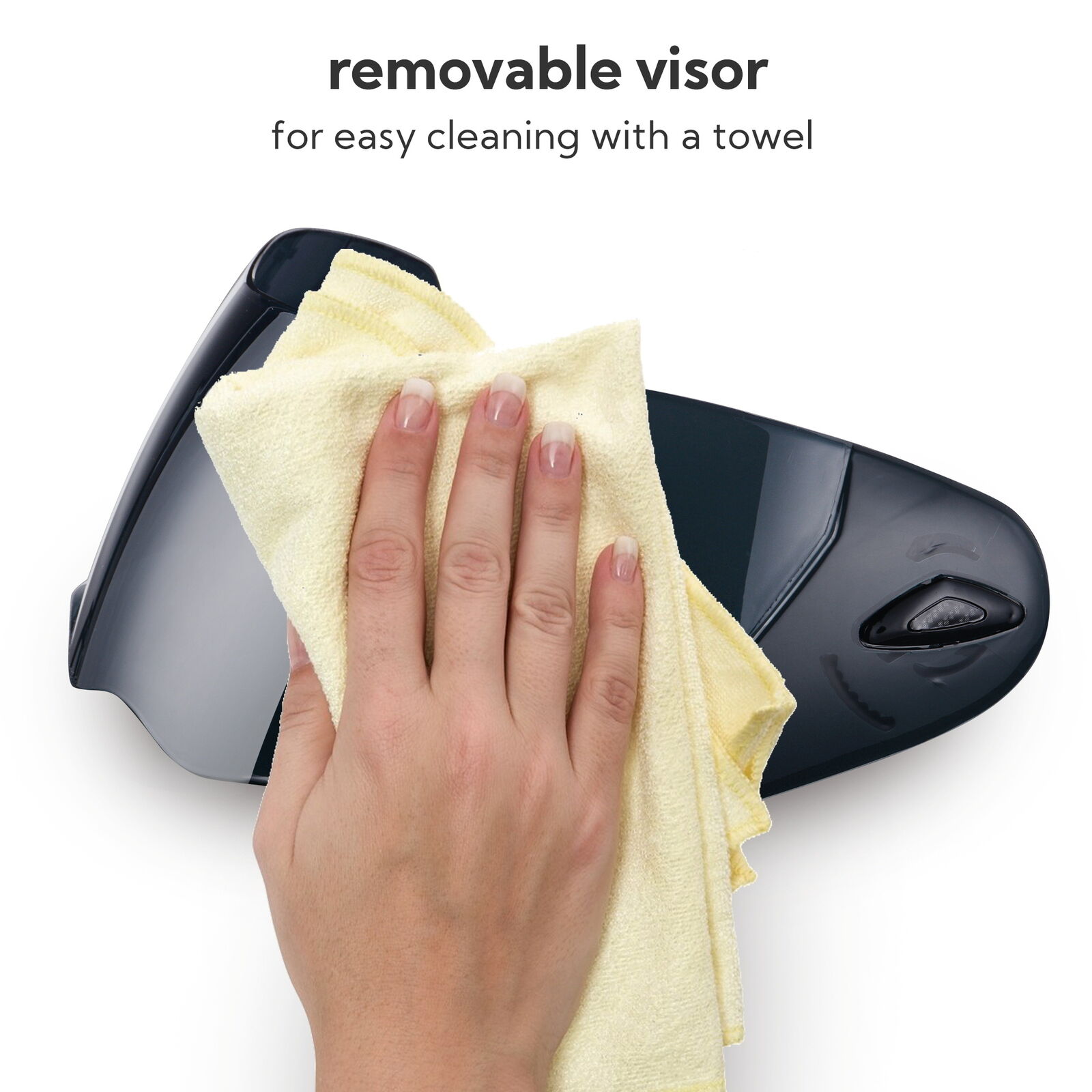 AHR RUN-M Replacement Motorcycle Helmet Face Shield Front Visor PC - Fresh Stock Dated February 2026