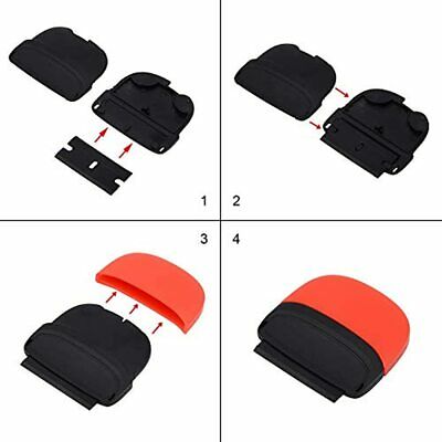 4 Mini Razor Scraper Safety Sticker Remover With 100 Extra 1.5-inch Double-Edged - Fresh Stock Dated December 2025