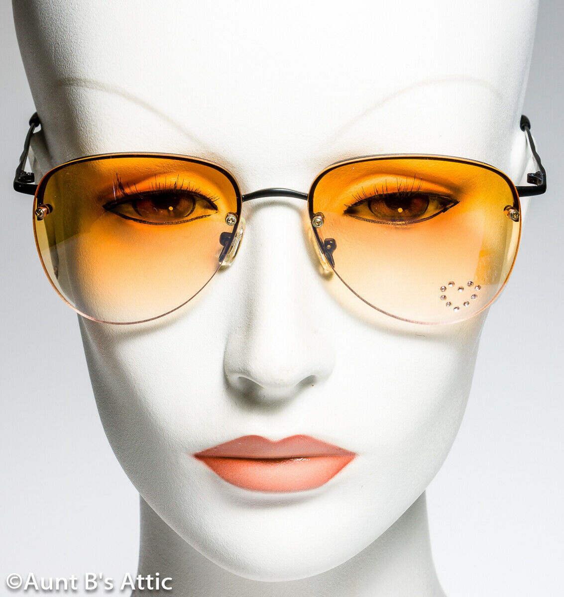 Sunglasses Novelty Aviator Style Frameless Glasses W/ Decorative Stone Accent - Fresh Stock Dated February 2026