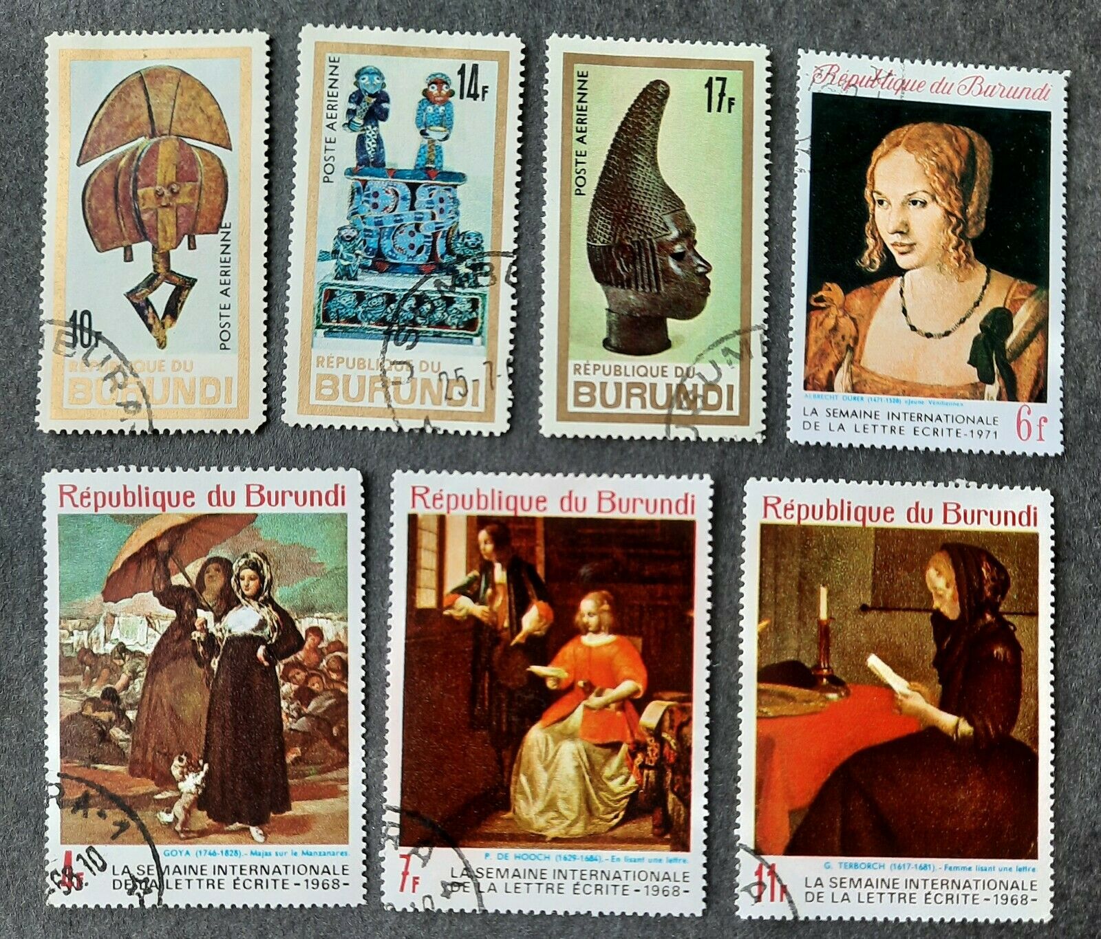 61 Burundi stamps, 1960's on up, Olympics, partial sets, CTO gummed backs - Fresh Stock Dated January 2026