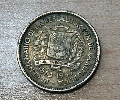 1963 Dominican Republic 5 Centavos 100th Anniversary-Restoration of the Republic - Fresh Stock Dated December 2025