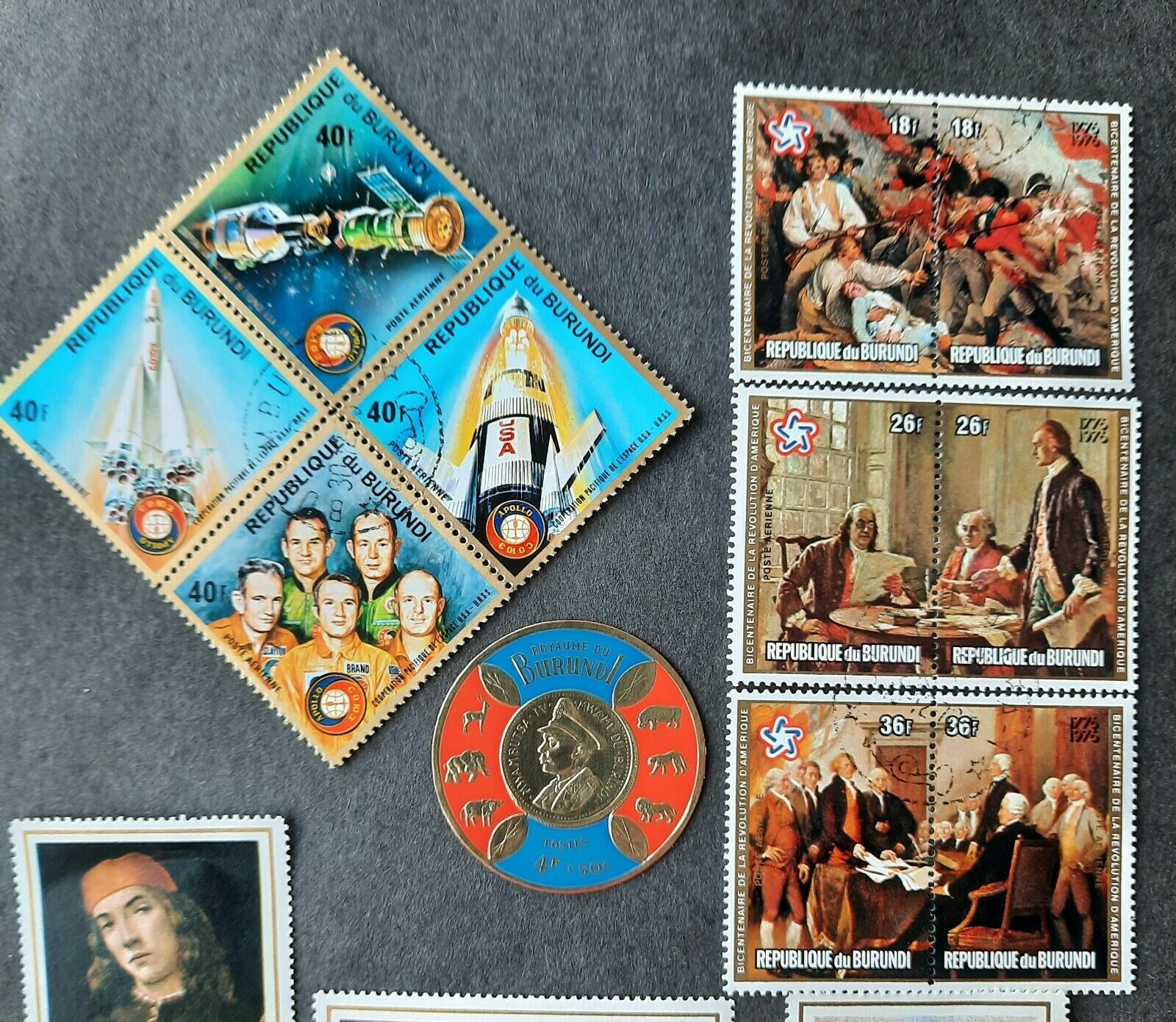 61 Burundi stamps, 1960's on up, Olympics, partial sets, CTO gummed backs - Fresh Stock Dated January 2026