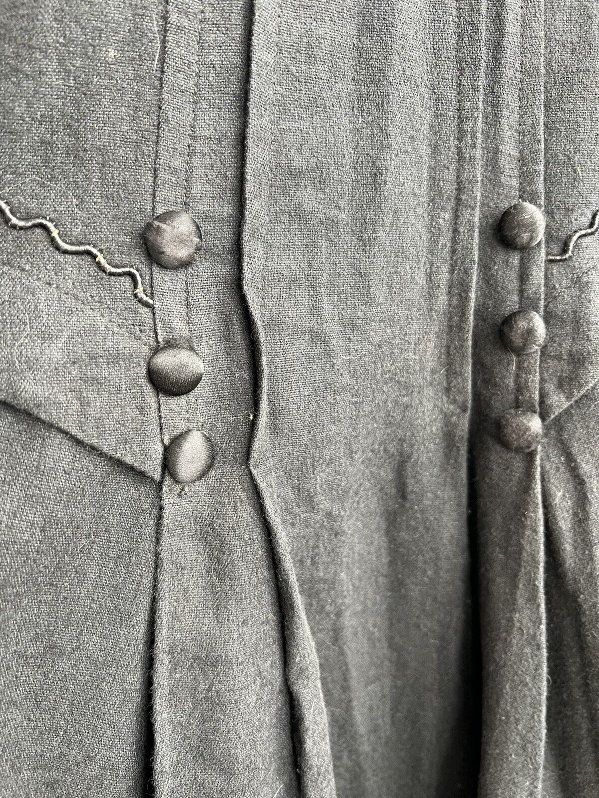 Unique Vintage Antique Early 1900s Cotton Flannel Embroidered Skirt XS S - Fresh Stock Dated March 2026