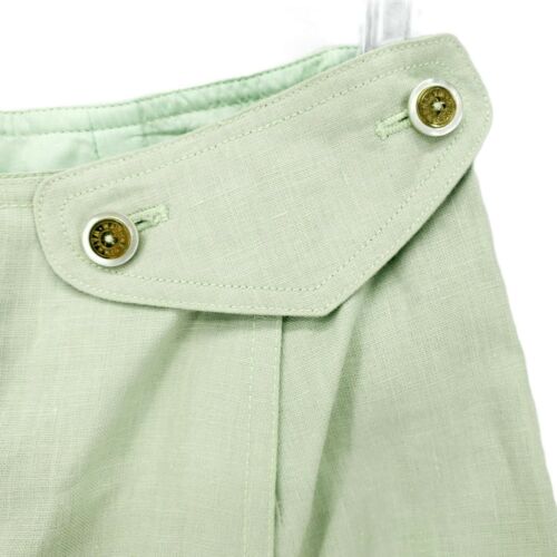 Wathne Vintage Linen Mint Green Wrap Skirt Silk Lining NWT Size 6 NEW OLD STOCK - Fresh Stock Dated February 2026