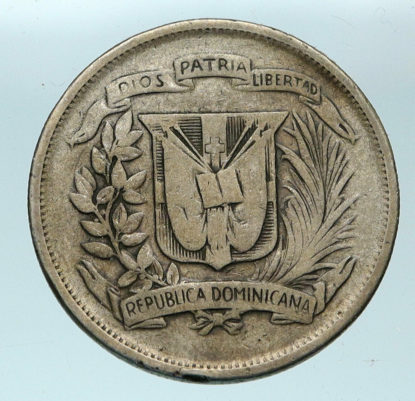 1952 DOMINICAN REPUBLIC Silver Liberty LIBERTO Old Silver 1/2 Peso Coin i83672 - Fresh Stock Dated February 2026
