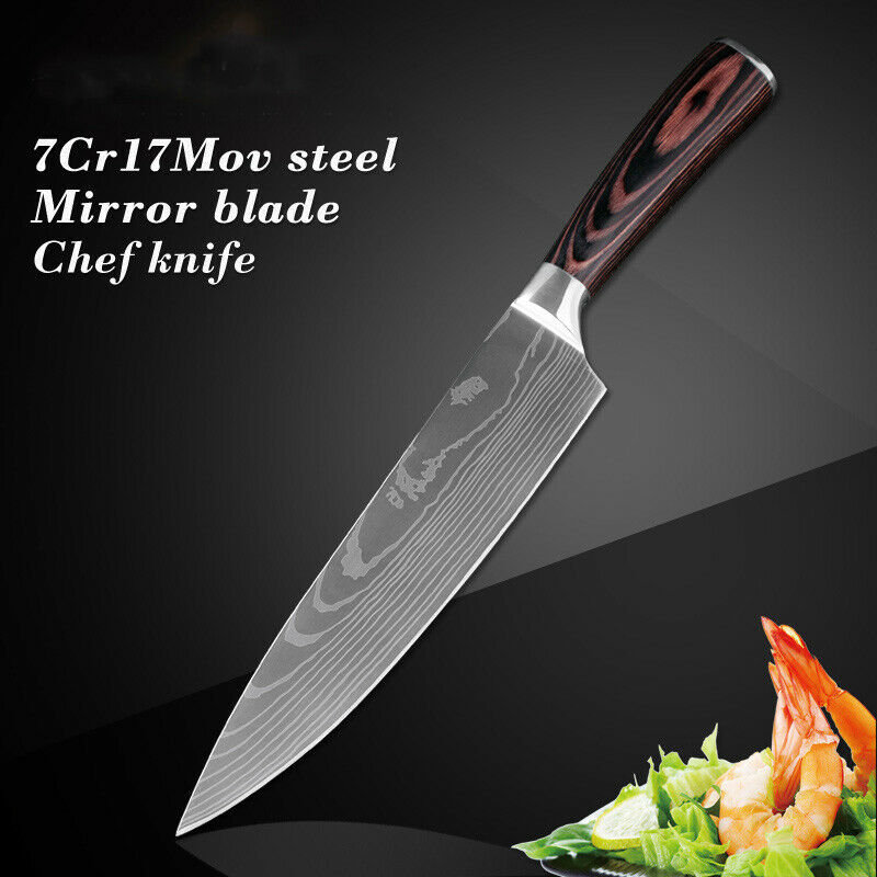 4Piece Kitchen Knife Set Damascus Style Stainless Steel Professional Chef Knives - Fresh Stock Dated December 2025