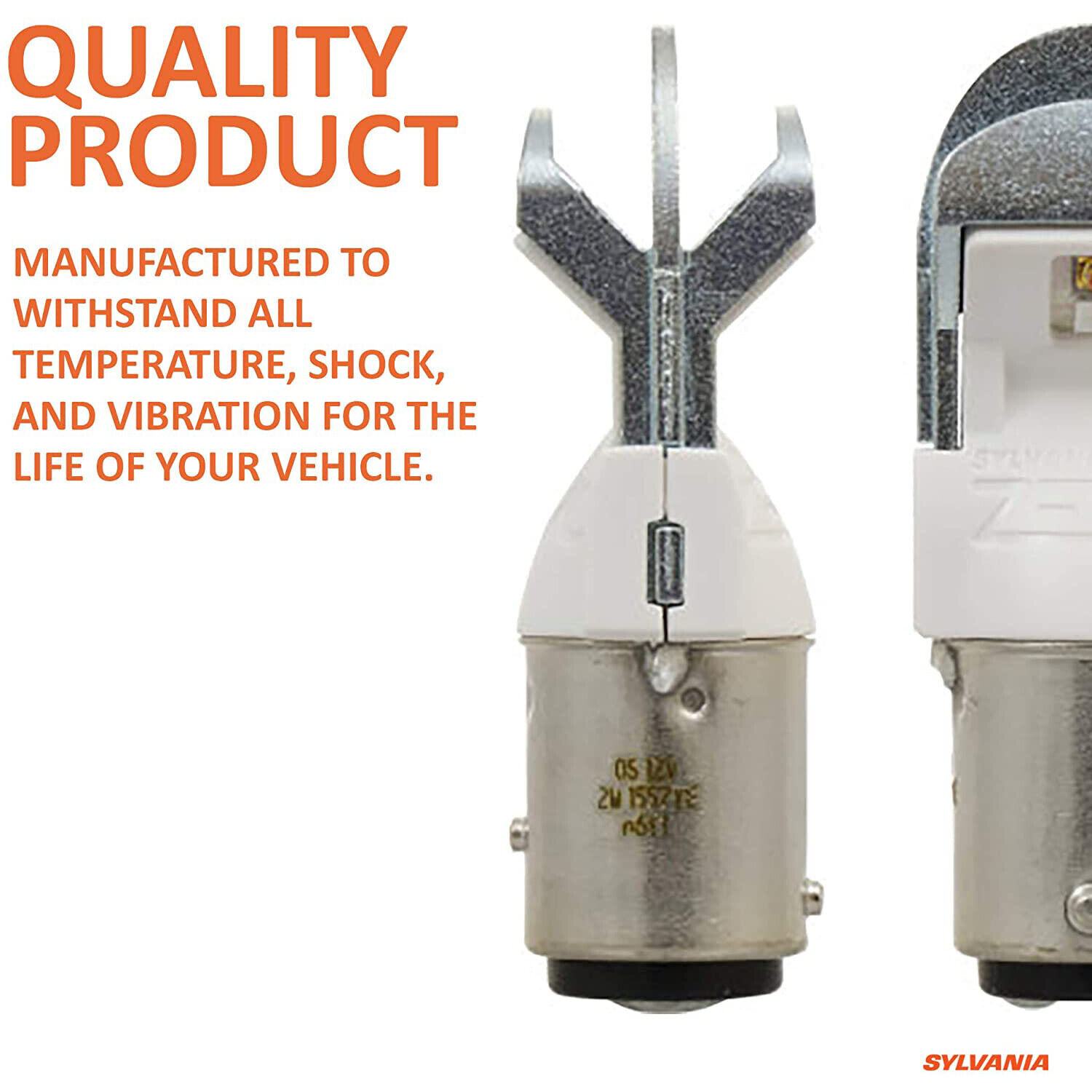 Sylvania Zevo 2057 Amber LED Bright Interior Exterior Light Bulb Set (2 Pack) - Fresh Stock Dated February 2026