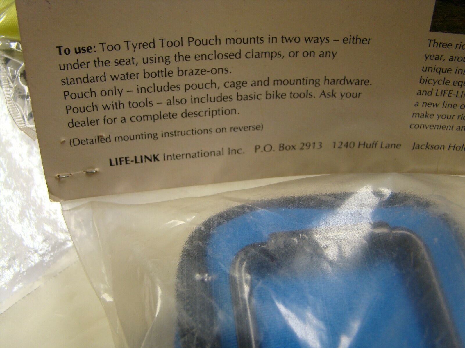 VINTAGE NOS LIFE-LINK BICYCLE TOOL POUCH - Fresh Stock Dated December 2025