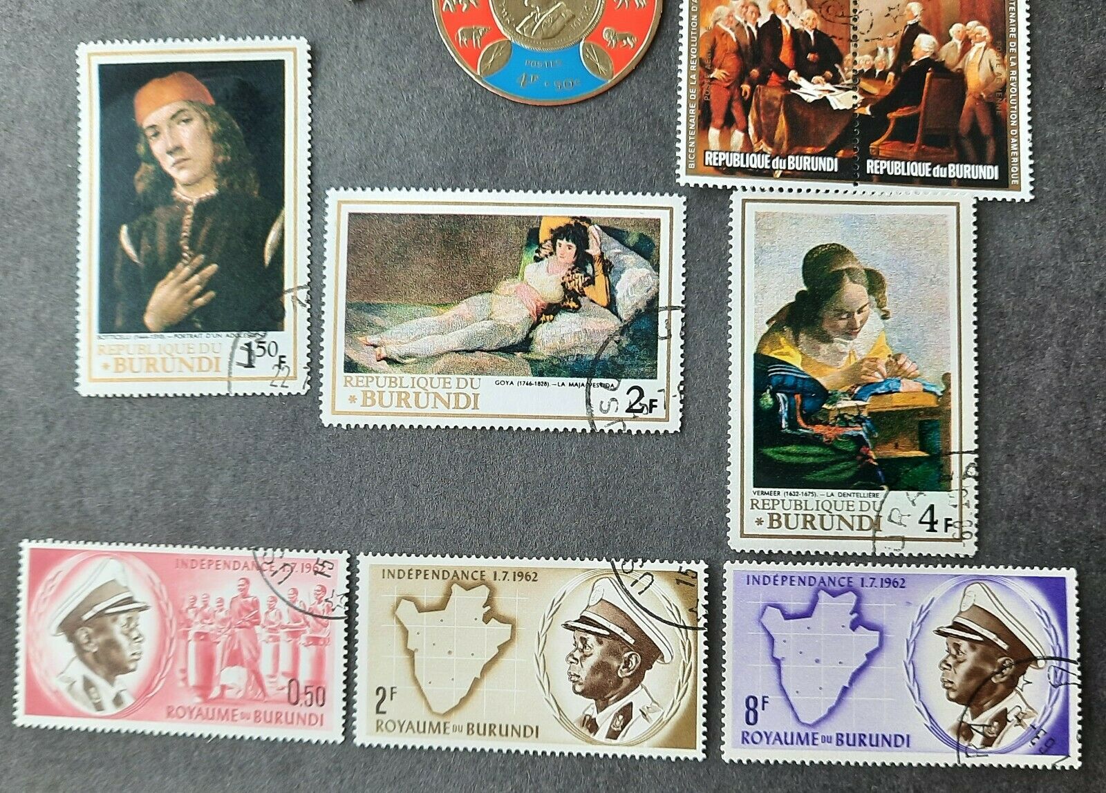 61 Burundi stamps, 1960's on up, Olympics, partial sets, CTO gummed backs - Fresh Stock Dated January 2026