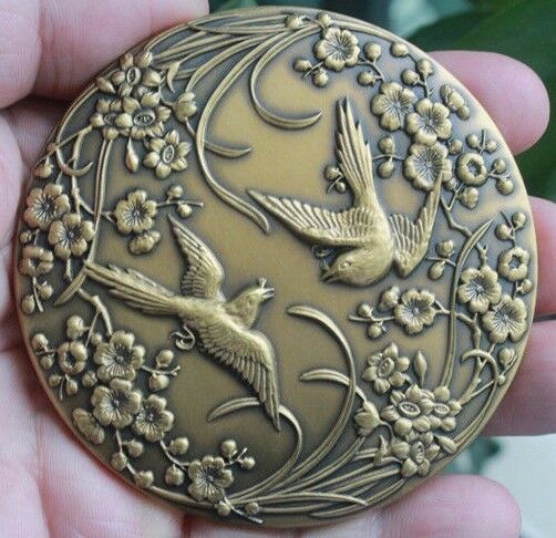 A Pair of China 80mm Medals (Brass & Copper) - Heaven-sent Fortune and Buddha - Fresh Stock Dated February 2026