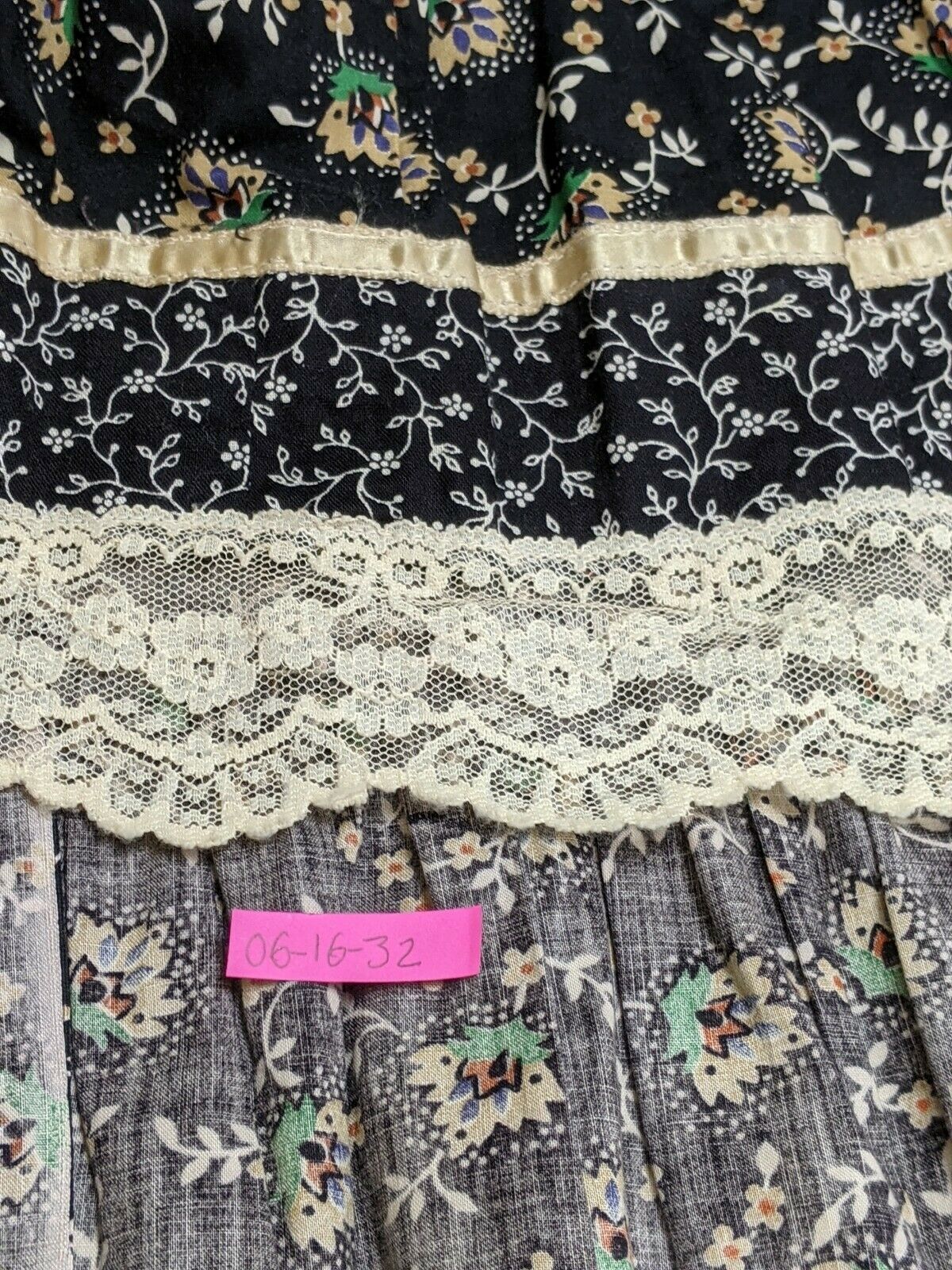 Vintage Gunne Sax Gunnies Floral Lace Ribbon Boho Hippie Circle Skirt 11 - Fresh Stock Dated March 2026