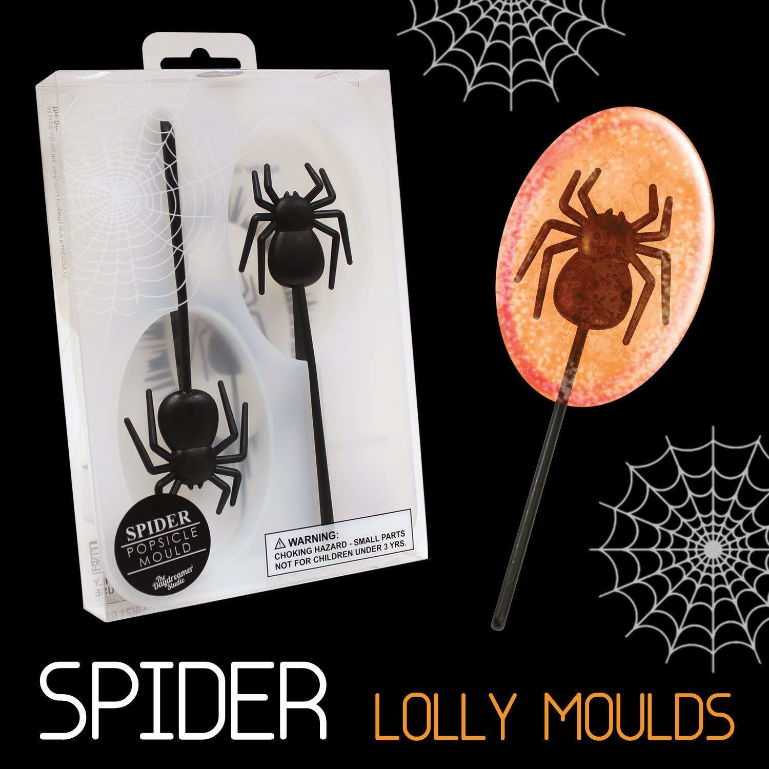 Halloween Spider Ice Lolly Pop Mould Popsicle Fun Novelty Kitchen TRIPLE PACK - Fresh Stock Dated December 2025