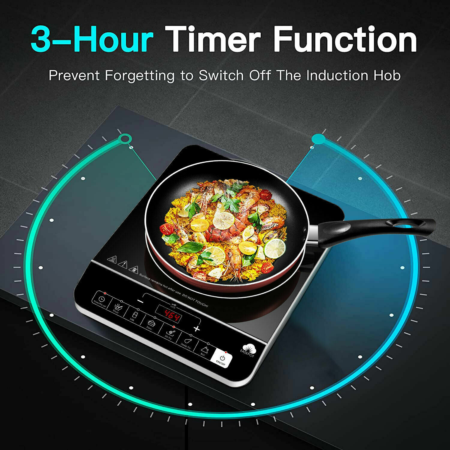 EASEPOT Portable Induction Cooktop 1800W Burner Countertop Cooker Hot Pot Stove - Fresh Stock Dated February 2026