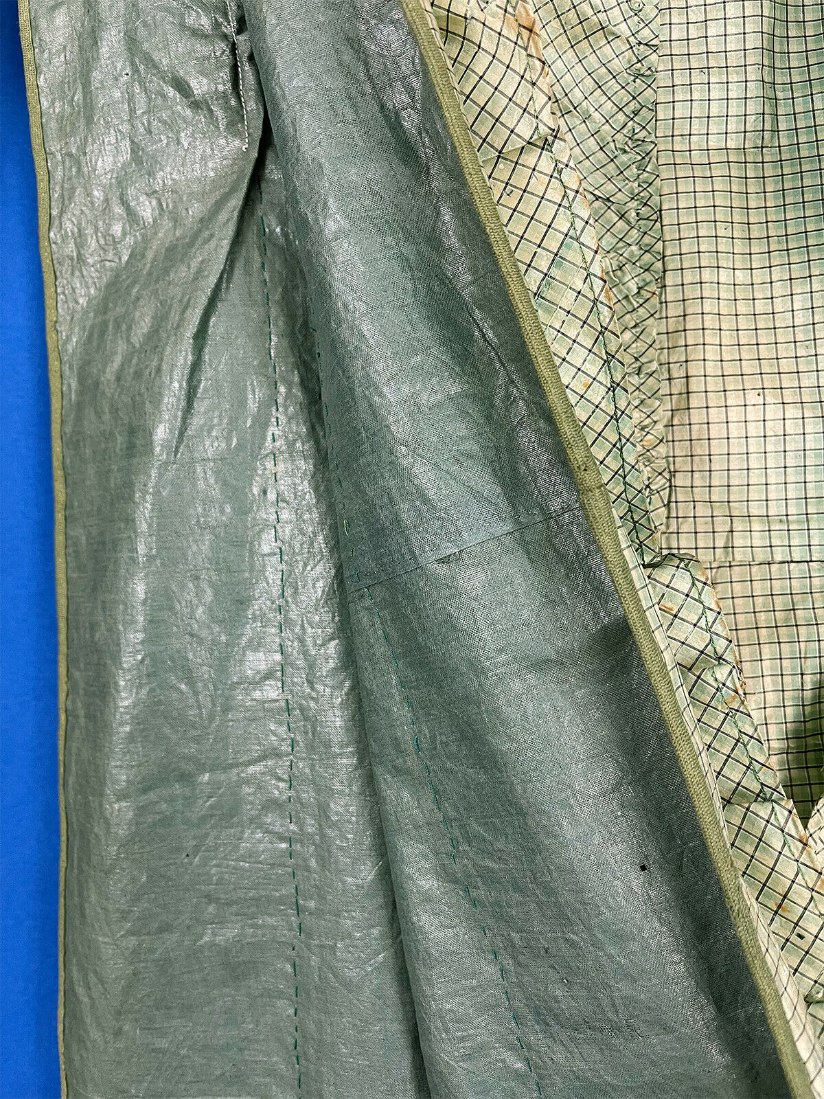 Victorian Civil War Green Plaid Silk Skirt Ruffle Bottom Dress Fabric Remnants - Fresh Stock Dated February 2026