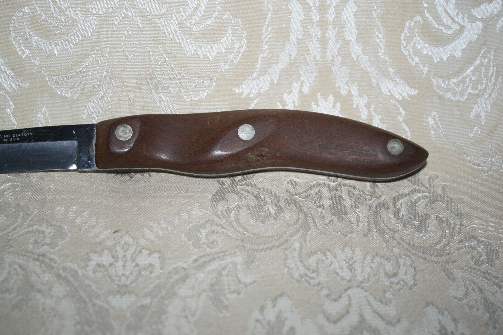 Vintage CUTCO Bread Slicing KNIFE No 24 Brown Handle 9.5