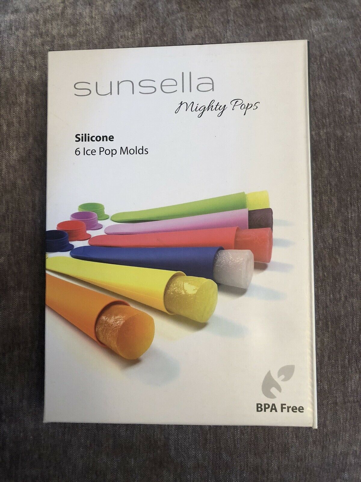 SUNSELLA MIGHTY POPS 6 Ice Pop Molds Rainbow Colors Brand New In Box - Fresh Stock Dated February 2026