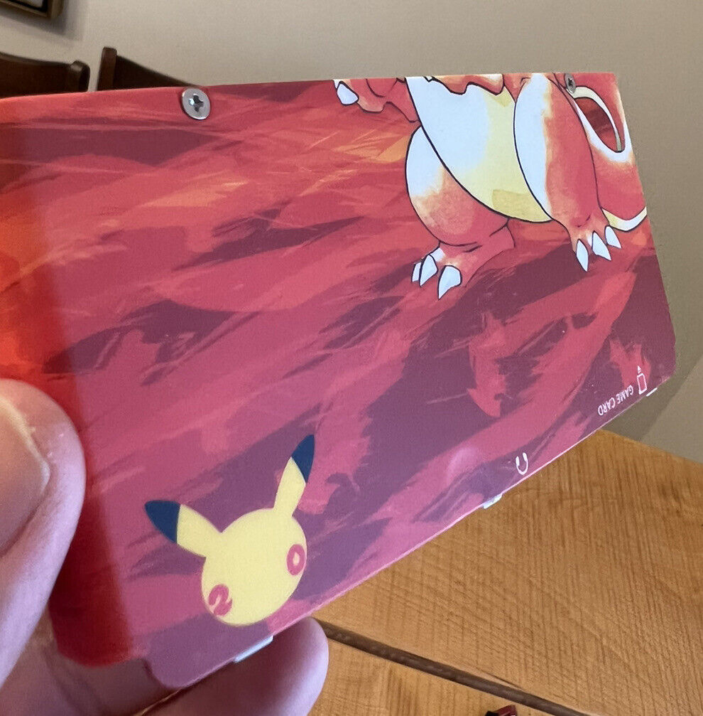 New Nintendo 3DS Pokemon 20th Anniversary Charizard Cover Plates Only ! RARE - Fresh Stock Dated February 2026