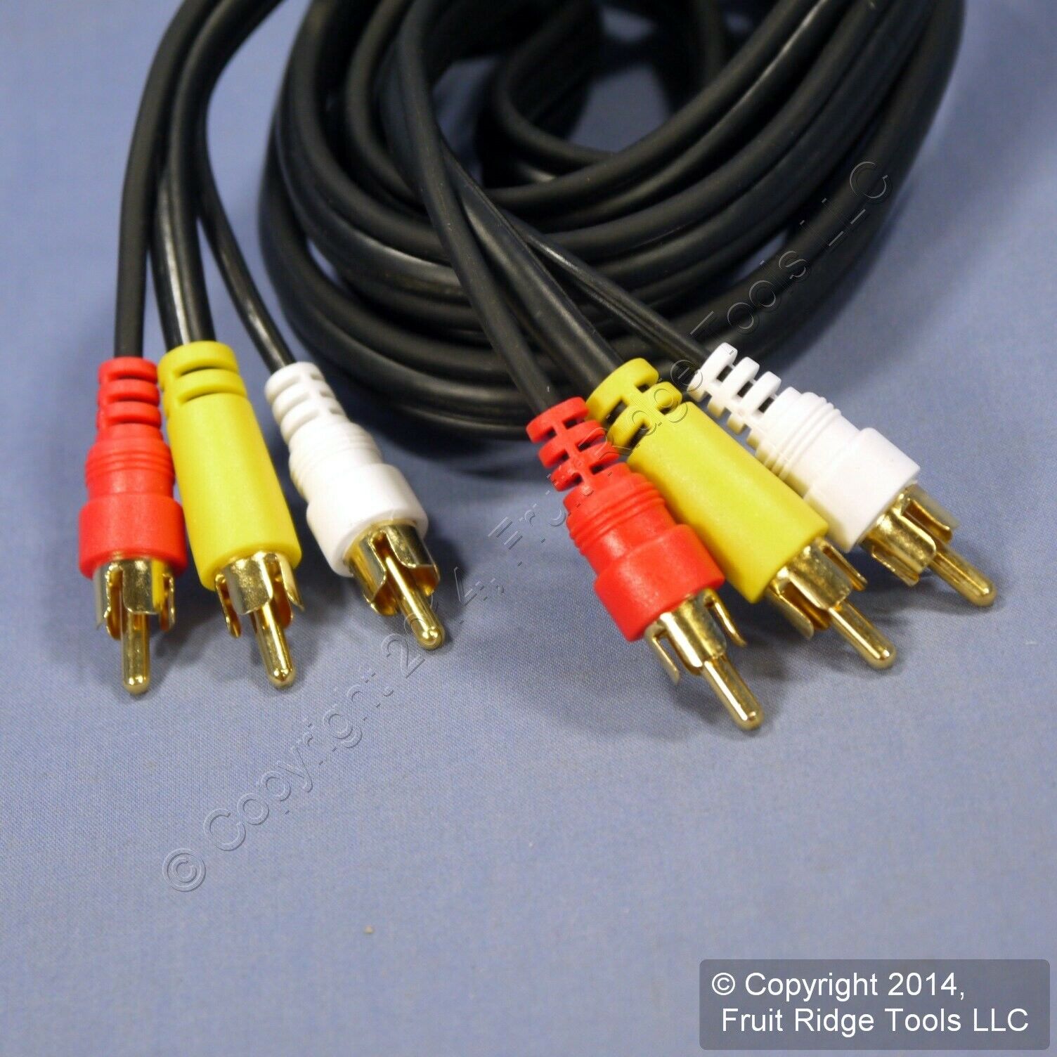 Leviton 6 Ft Video Stereo Audio RCA GOLD Dubbing Coax Composite Cable C5856-6GO - Fresh Stock Dated February 2026