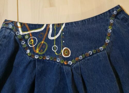 Blue Denim A-Line Jean Skirt Size M Button-Up Longhorn by Niver Western Wear - Fresh Stock Dated February 2026