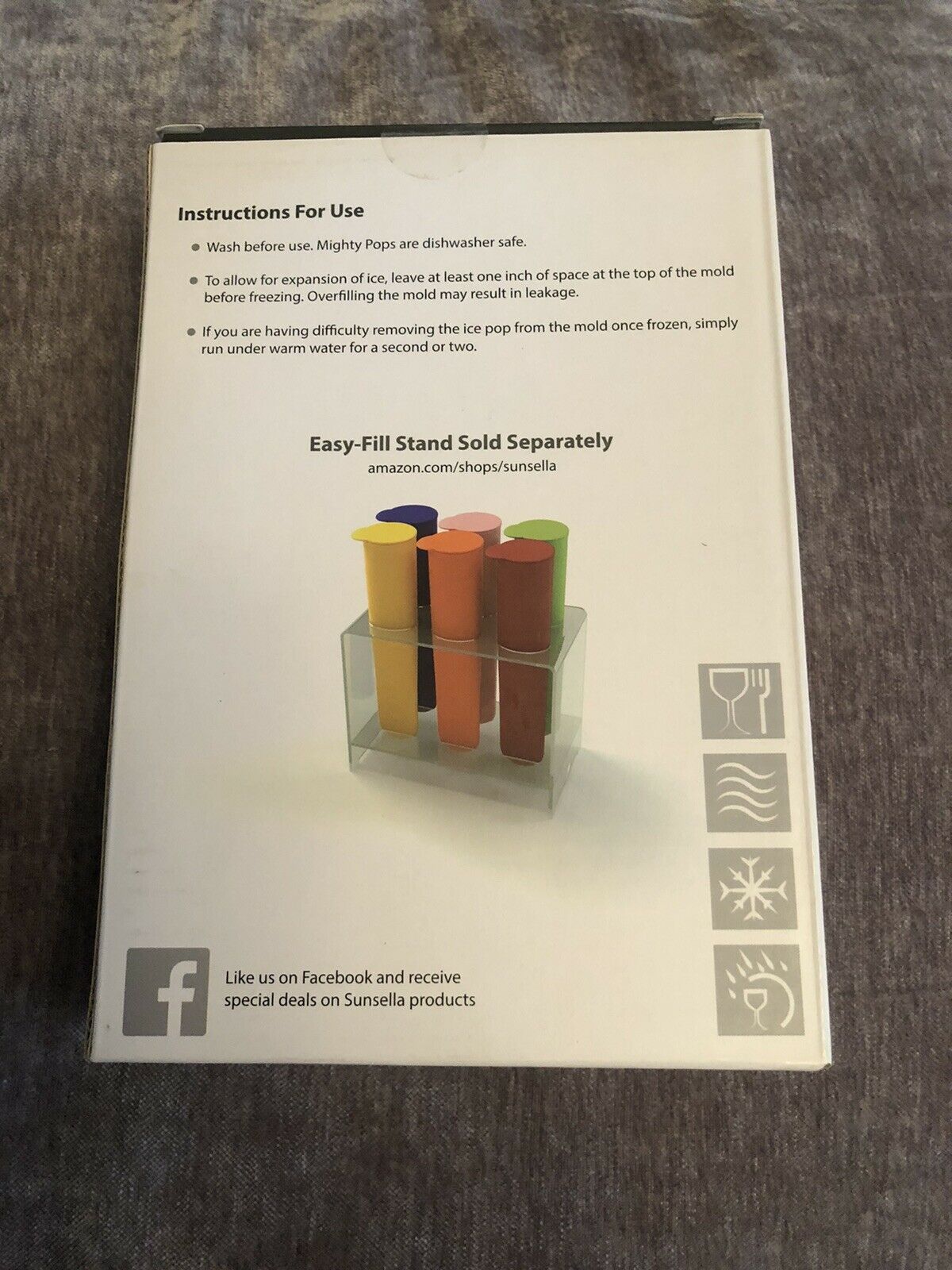 SUNSELLA MIGHTY POPS 6 Ice Pop Molds Rainbow Colors Brand New In Box - Fresh Stock Dated February 2026