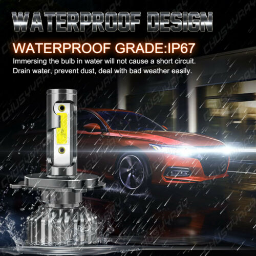 High Power HID LED Headlight H4 Bulbs for Kawasaki Brute Force 650 2005-2013 - Fresh Stock Dated February 2026