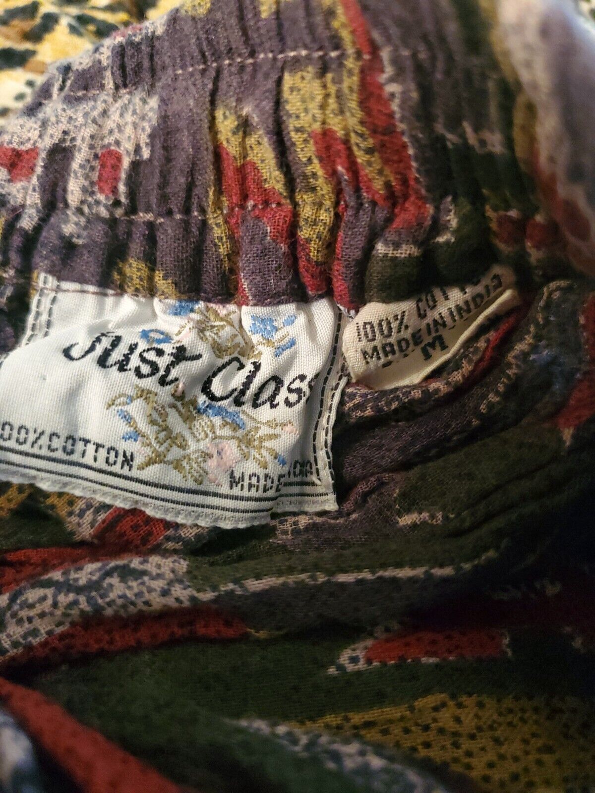 Vintage India Cotton Tiered Broomstick Boho Gauze Gypsy Maxi Circle Skirt Ikat - Fresh Stock Dated December 2025