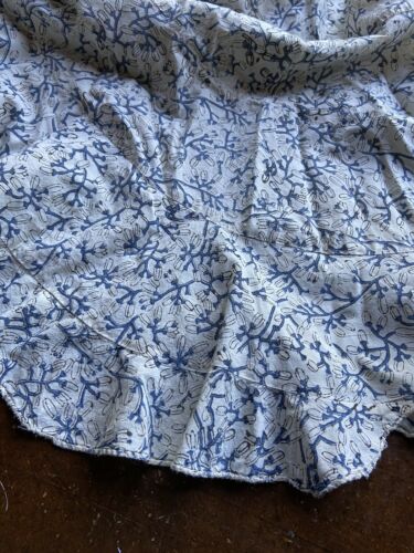 VTG Fabindia Block Print Skirt BOHO Lightweight Gauze Hippie Side Zip Long L - Fresh Stock Dated February 2026