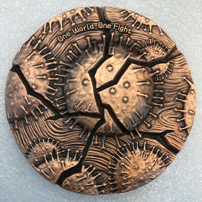 The Commemorative Bronze Medal of Conquer Virus in 2020 Singapore 80mm COA - Fresh Stock Dated February 2026