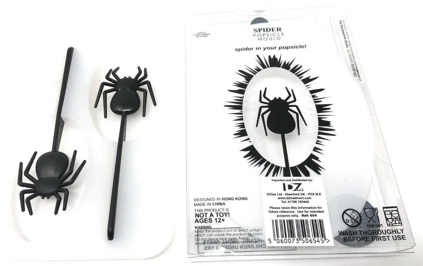 Halloween Spider Ice Lolly Pop Mould Popsicle Fun Novelty Kitchen TRIPLE PACK - Fresh Stock Dated December 2025
