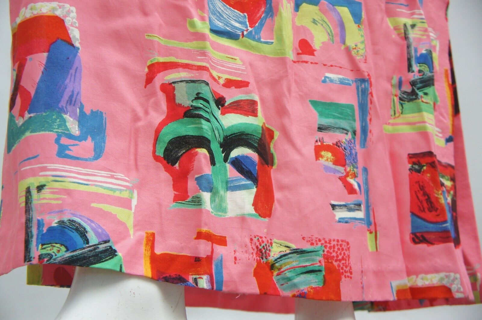 Vintage 90s Abstract Print Pink Maxi Skirt By Elyse Hart - Fresh Stock Dated December 2025