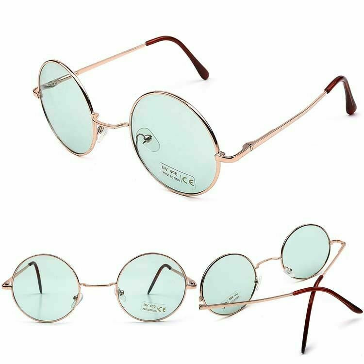 John Lennon Style Sunglasses Vintage Retro 60s 70s Round Hippie Circle Glasses - Fresh Stock Dated February 2026